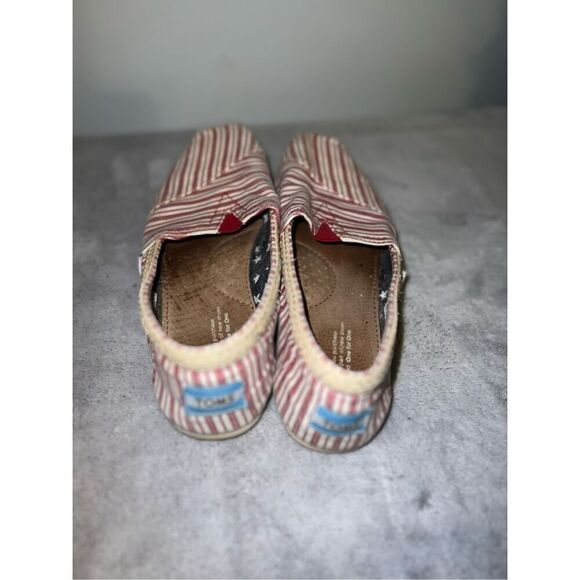 Toms Striped Espadrilles Flats Red & White Women’s 7 - Picture 4 of 6